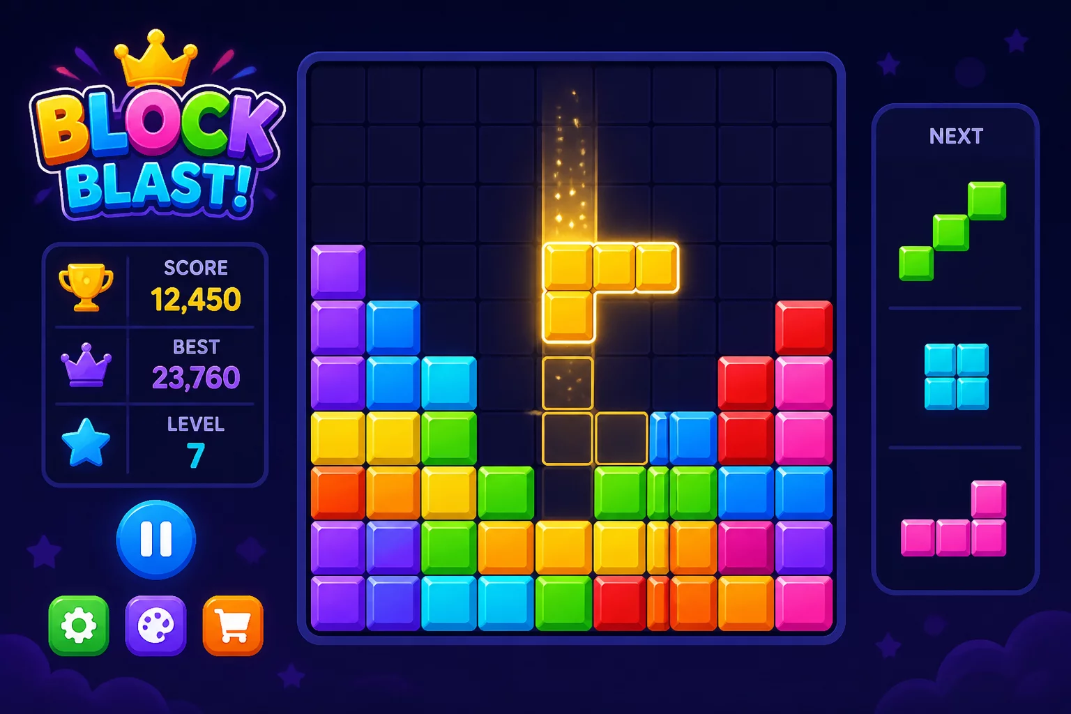 Blocks Puzzle Legacy 经典几何消除矩阵