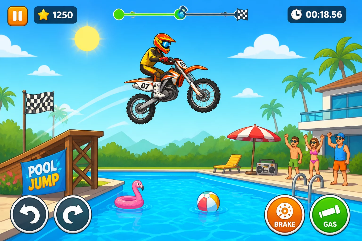 Moto X3M 5: Pool Party Legacy