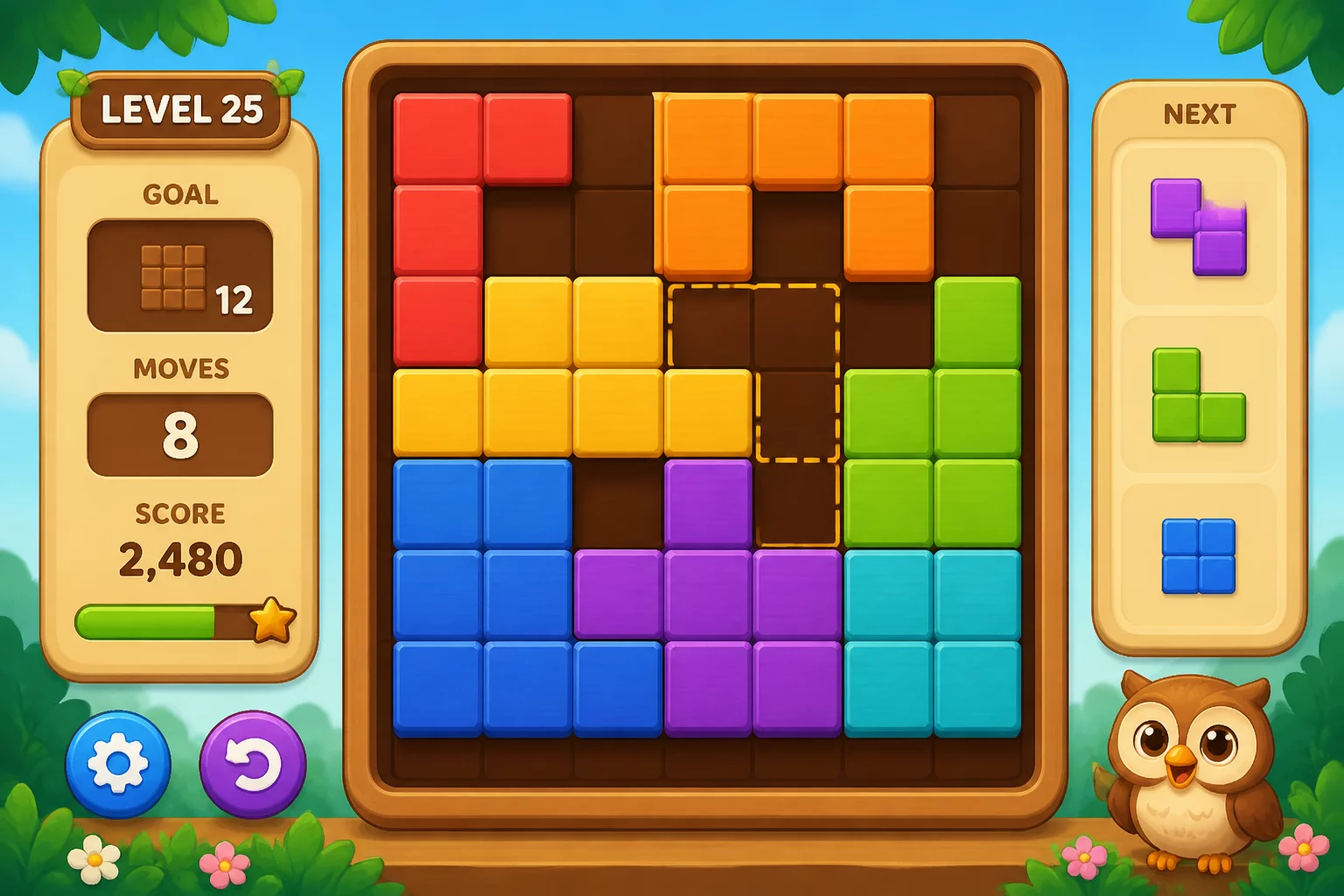 Wood Block Puzzle Legacy 木质方块几何消除